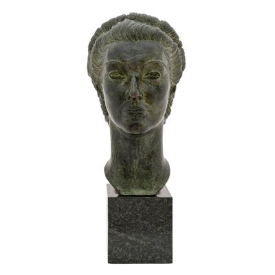 Michael Powolny, Seclin Bust of Woman, 1938, Bronze-TJY-1720326