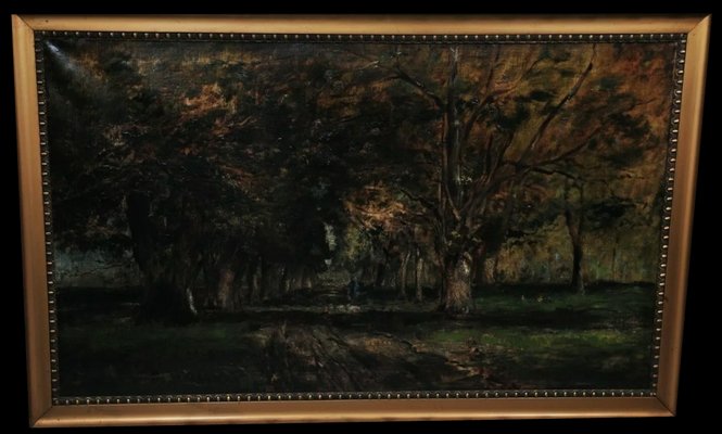 Michael Von Munkacsy, Forest, 1920s, Oil on Canvas-QOR-2017431