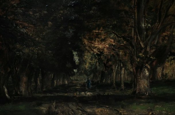 Michael Von Munkacsy, Forest, 1920s, Oil on Canvas-QOR-2017431