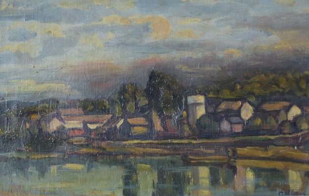 Michel Adlen, Landscape of Chaufour, France, 1920s, Oil on Canvas, Framed-AOI-1106869