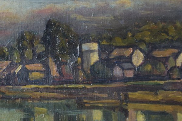 Michel Adlen, Landscape of Chaufour, France, 1920s, Oil on Canvas, Framed-AOI-1106869