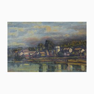 Michel Adlen, Landscape of Chaufour, France, 1920s, Oil on Canvas, Framed-AOI-1106869