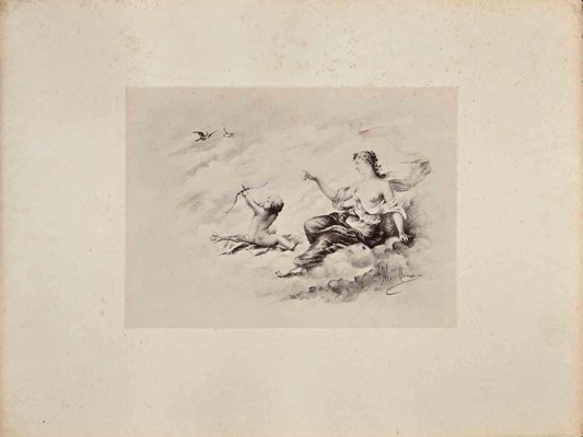 Michel Dumas, Cupid and Venus, Original Photograph, 19th-Century-ZCI-1270474