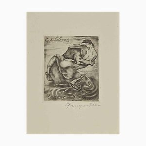 Michel Fingesten, Ex Libris Ernest Monteux, Etching, 1930s-ZCI-2030074