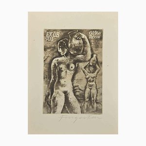 Michel Fingesten, Ex Libris: Gaston Roux, Etching, 1930s-ZCI-2029840