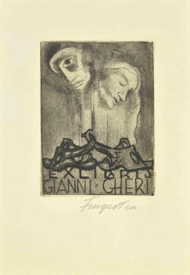 Michel Fingesten, Ex Libris Gianni Gheri, Etching, 1930s-ZCI-2030028