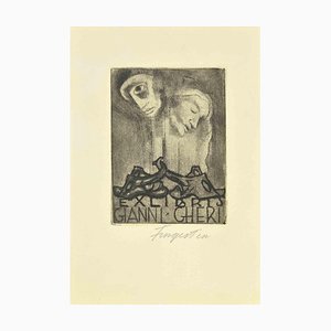 Michel Fingesten, Ex Libris Gianni Gheri, Etching, 1930s-ZCI-2030028