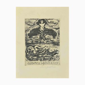 Michel Fingesten, Ex Libris Gianni Mantero, Etching, 1930s-ZCI-2030039