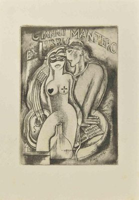 Michel Fingesten, Ex Libris Gianni Mantero, Etching, 1937-ZCI-2029957