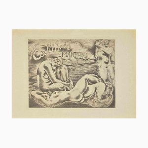 Michel Fingesten, Ex Libris Mantero, Etching, 1937-ZCI-2030040