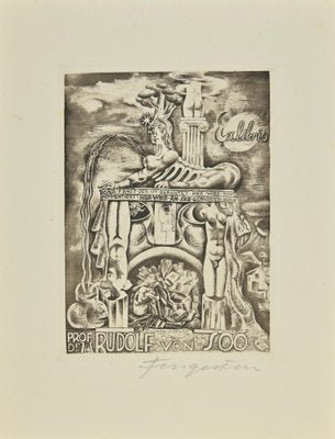 Michel Fingesten, Ex Libris Prof. Dr. Rudolf Voon Soo, Etching, 1930s-ZCI-2030035