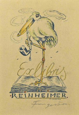 Michel Fingesten, Ex Libris Reinheime, Woodcut, 1930s-ZCI-2030067