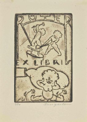 Michel Fingesten, Ex Libris Ruter, Woodcut, 1939-ZCI-2030041