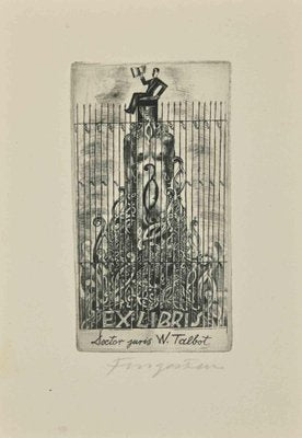 Michel Fingesten, Ex Libris W. Talbot, Etching, 1930s-ZCI-2030029