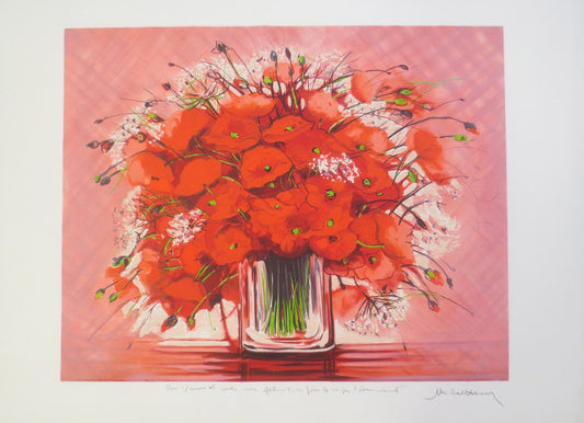 Michel Henry, Poppies, Lithograph