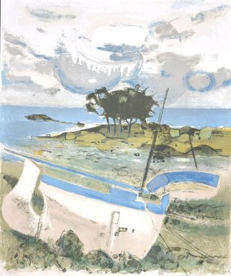 Michel Rodde, Landscape, Lithograph, 1960s-ZCI-872167