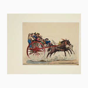 Michela De Vito, Figures on a Chariot, Gouache, 1820-ZCI-1781678