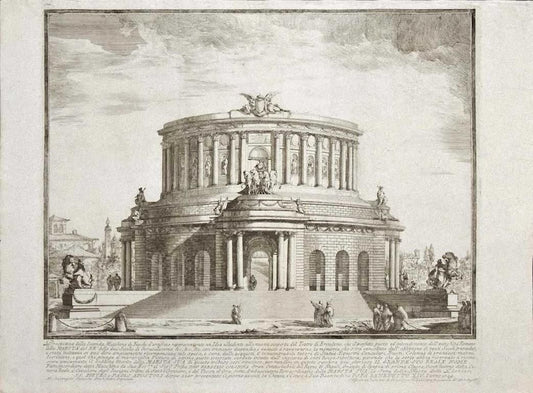 Michelangelo Specchi, Roman Theater, Etching, Mid-18th Century