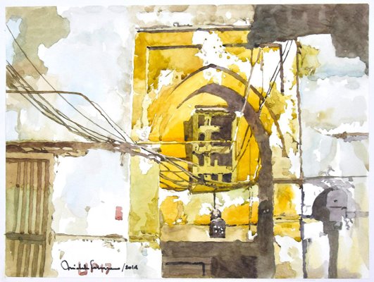 Michele Cascarano, Sicily, 2010s, Original Watercolor-ZCI-792541