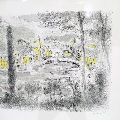 Michele Cascella, Portofino, 1960s, Lithograph-EZ-1142470