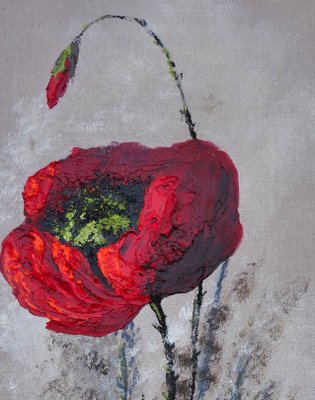 Michèle Kaus, Les Coquelicots 3, 2020, Acrylic on Canvas-QNR-1769745