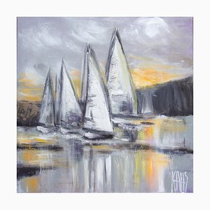 Michèle Kaus, Les voiles, 2022, Acrylic on Canvas-QNR-1236311