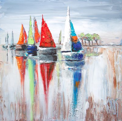 Michèle Kaus, Les voiles III, 2022, Acrylic on Canvas-QNR-1191738