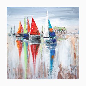 Michèle Kaus, Les voiles III, 2022, Acrylic on Canvas-QNR-1191738