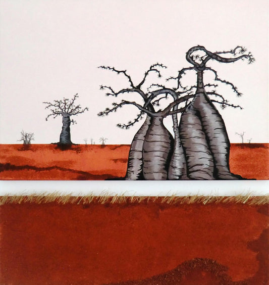 Michele Magnien (Mileg), Baobab Red Clay 1-2, 2016