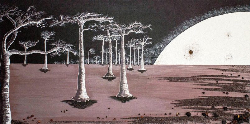 Michele Magnien (Mileg), Baobab Trees in Moonlight, 2013-QNR-921190