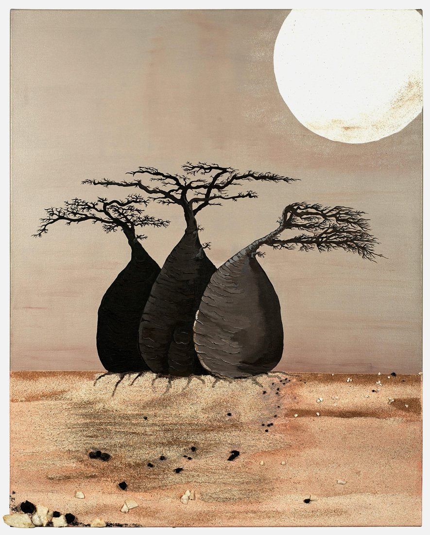 Michèle Magnien (Mileg), Baobabs - Trois amis, 2011