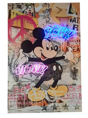 Mickey Mouse with Pow! And Wow! Neon Light Lamp-TCS-1142427