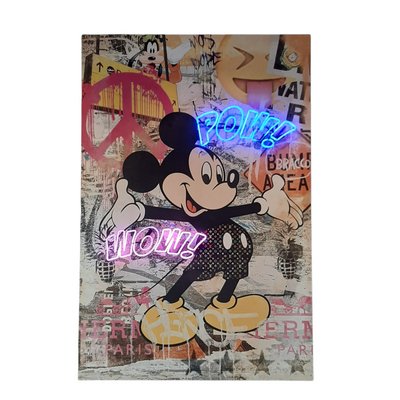 Mickey Mouse with Pow! And Wow! Neon Light Lamp-TCS-1142427