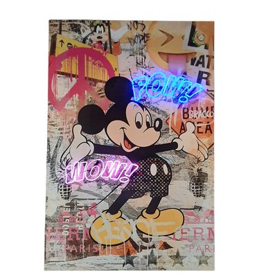 Mickey Mouse with Pow! And Wow! Neon Light Lamp-TCS-1142427