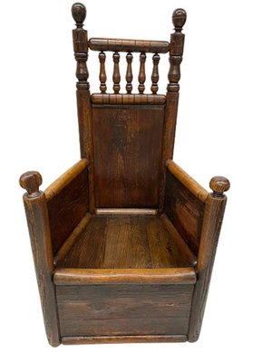 Mid-17th Dutch Century Oak Chair, 1652-UCH-1301284