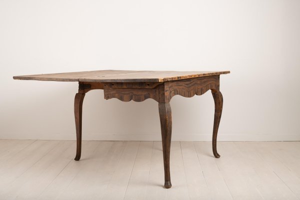 Mid-18th Century Swedish Drop-Leaf Table-MJF-931281