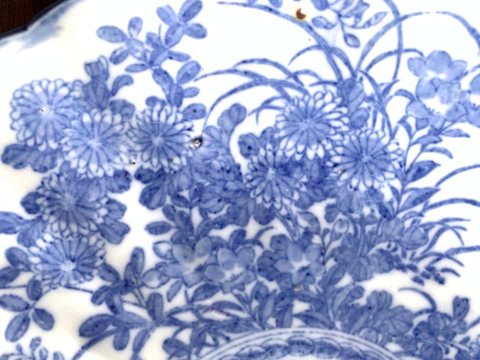 Mid 19th Century Chinese Plate Inspired by the Blue Family, 1850s