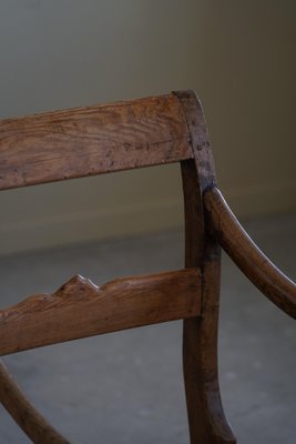 Mid 19th Century Danish Folk Art Armchair in Oak & Gotland Sheepskin, 1890s-MXF-1703078