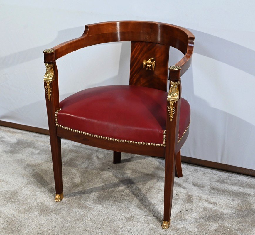 Mid-19th Century Egyptian Revival Mahogany Desk Chair