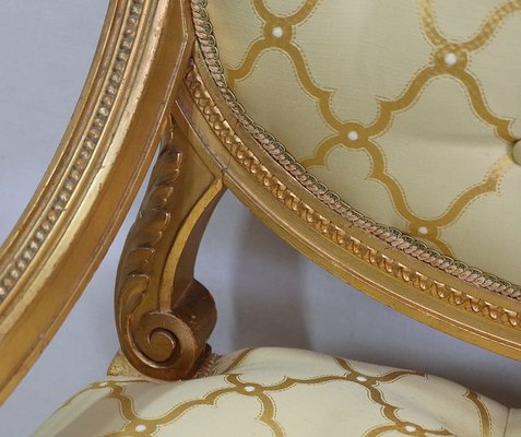 Mid 19th Century Louis XVI Queen Armchairs, Set of 2-RVK-1112624