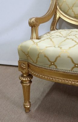 Mid 19th Century Louis XVI Queen Armchairs, Set of 2-RVK-1112624