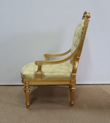 Mid 19th Century Louis XVI Queen Armchairs, Set of 2-RVK-1112624