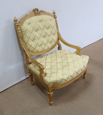 Mid 19th Century Louis XVI Queen Armchairs, Set of 2-RVK-1112624