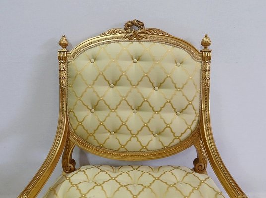 Mid 19th Century Louis XVI Queen Armchairs, Set of 2-RVK-1112624