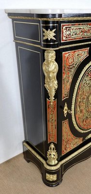 Mid-19th Century Napoleon III Period Entre-Deux Buffet in Boulle Marquetry-RVK-1453526