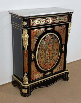 Mid-19th Century Napoleon III Period Entre-Deux Buffet in Boulle Marquetry-RVK-1453526