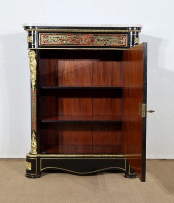 Mid-19th Century Napoleon III Period Entre-Deux Buffet in Boulle Marquetry-RVK-1453526