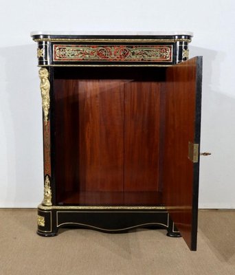 Mid-19th Century Napoleon III Period Entre-Deux Buffet in Boulle Marquetry-RVK-1453526