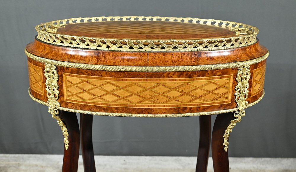 Mid-19th Century Napoleon III Planter in Precious Wood Marquetry