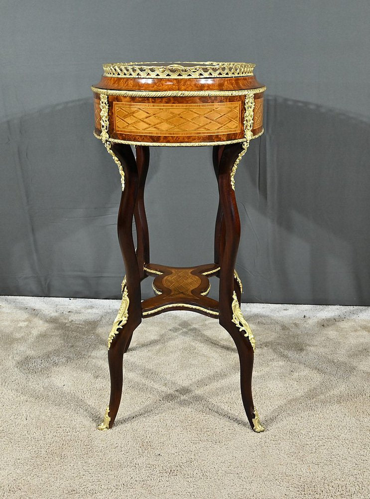 Mid-19th Century Napoleon III Planter in Precious Wood Marquetry